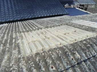 岡山市南区 太陽熱温水器撤去