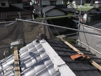 岡山市南区 屋根工事 屋根リフォーム 南蛮漆喰
