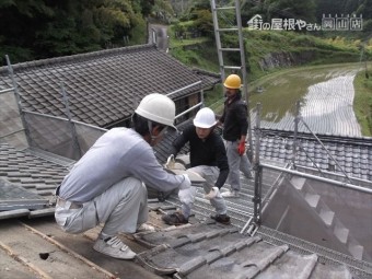 瓦降ろしスタート