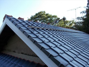 岡山県久米南町 屋根工事 屋根リフォーム 地瓦葺き揚げ工事