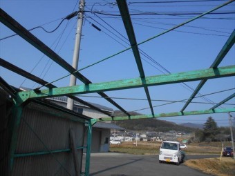 岡山市東区カーポート波板工事