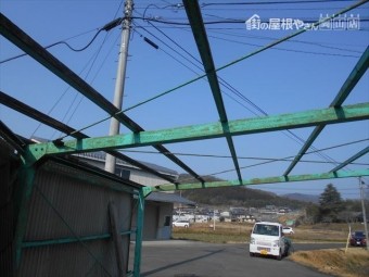 岡山市東区カーポート波板工事