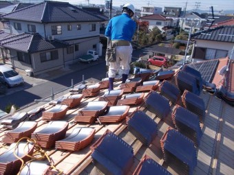岡山市北区 屋根工事 平瓦施工