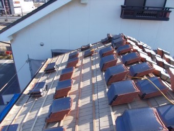 岡山市北区 屋根工事 平瓦施工