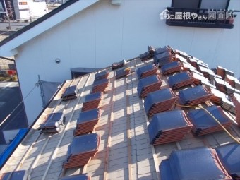 岡山市北区 屋根工事 平瓦施工