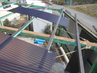 岡山市東区カーポート波板工事