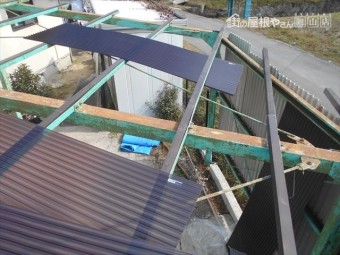 岡山市東区カーポート波板工事