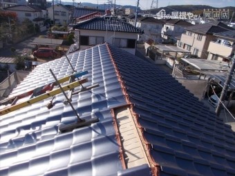 岡山市北区 屋根工事 平瓦施工