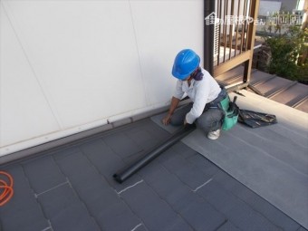 玉野市 屋根工事 カバー工法 粘着性屋根下葺き材エコタック