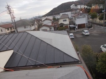 岡山市中区 カバー工法2階の施工