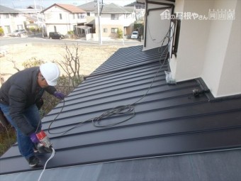 岡山市中区 カバー工法で裏面り施工