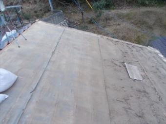 玉野市 瓦撤去後の下地の状態