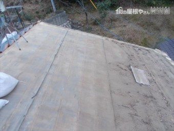 玉野市 瓦撤去後の下地の状態