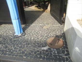 岡山市北区 外壁塗装 玄関廻り