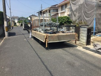 岡山市南区 屋根工事 屋根リフォーム 2階の足場撤去