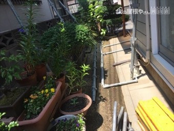 岡山市北区 屋根工事 屋根リフォーム 足場工事
