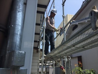 岡山市北区 屋根工事 屋根リフォーム 足場工事