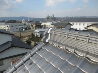 倉敷市 屋根瓦修理 漆喰入れ替えの工事