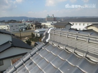 倉敷市 屋根瓦修理 漆喰入れ替えの工事