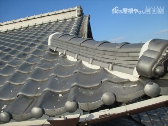 倉敷市 屋根瓦修理 漆喰入れ替えの工事