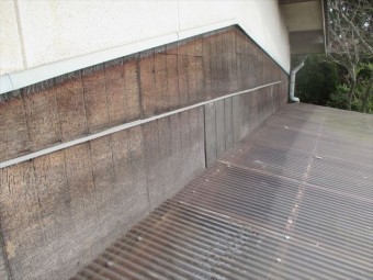 岡山市南区 焼き板補修
