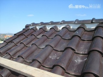 倉敷市 本棟三日月漆喰工事