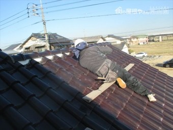 倉敷市 漆喰入れ替え工事
