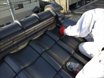 岡山市北区 屋根工事 瓦差し替え