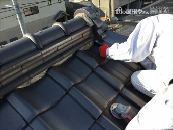 岡山市北区 屋根工事 瓦差し替え