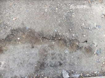 岡山市南区 屋根工事 屋根葺き替え工事 防水紙雨漏り跡