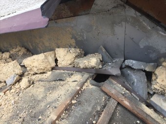 岡山市南区 屋根工事 屋根リフォーム 防水紙施工不良