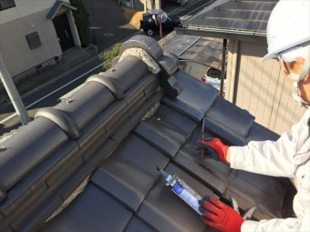 岡山市北区 屋根工事 瓦差し替え