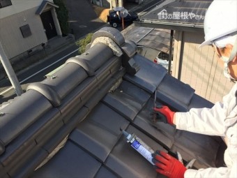岡山市北区 屋根工事 瓦差し替え