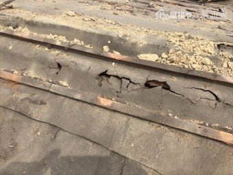 岡山市北区 屋根工事 屋根リフォーム 防水紙の状態