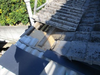 倉敷市 雨漏り修理 スレート取り替え