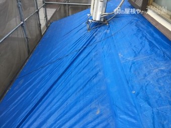 岡山市南区 屋根工事 雨漏り修理 ブルーシート張り