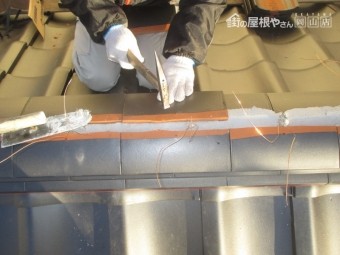 備前市 1階の棟工事ノシを施工