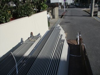 岡山市中区 材料搬入
