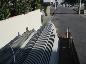 岡山市中区 材料搬入