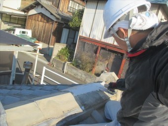 倉敷市 屋根修理 棟瓦補修工事