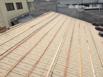 岡山市北区 屋根工事 屋根リフォーム 桟木うち工事