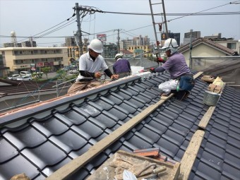 岡山市北区 屋根工事 屋根リフォーム 熨斗つき