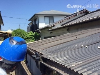 岡山市南区 雨樋点検
