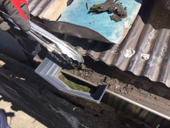 岡山市南区で集水器つまりを掃除
