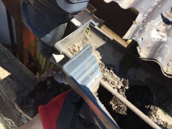 岡山市南区で集水器つまりを掃除