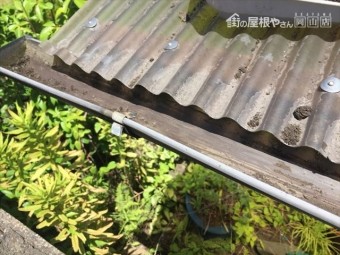 岡山市南区で樋掃除