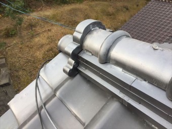 玉野市 瓦ズレ防止コーキング止め