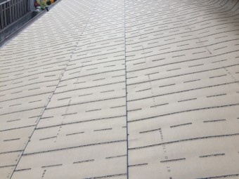 備前市 瓦屋根葺き替え工事 下葺き材の防水紙ルーフィング