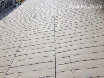 備前市 瓦屋根葺き替え工事 下葺き材の防水紙ルーフィング