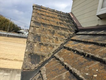 瀬戸内市 瓦屋根葺き替え工事 カバー工法 屋根点検